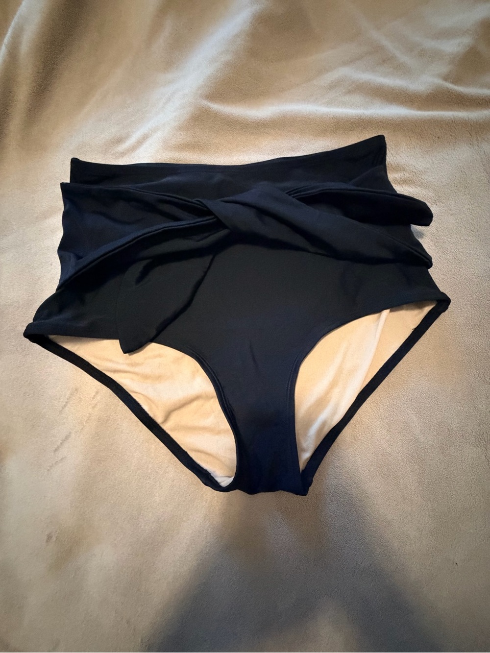 Kortni Jeane High-Waist Black Twist-Front Shorts